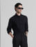 Black Textured Full Sleeves Shirt_410337+1